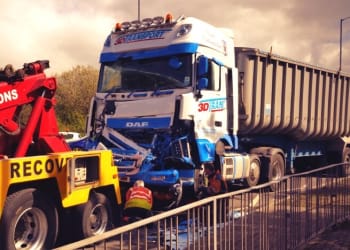 Lorry driver trapped in Penrith crash