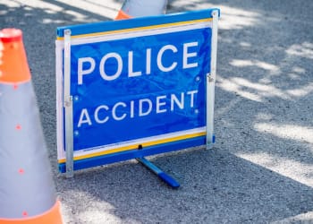 A590 blocked after road traffic collison