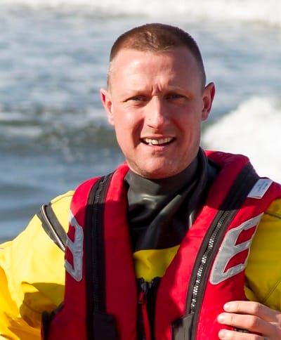 St Bees RNLI volunteer Dave Barker is taking on a 200-mile marathon to raise funds for the charity. Credit: RNLI/Dave Cocks