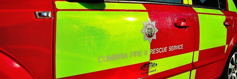 Three fire engines were called to tackle a garage fire in Barrow. 