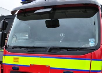 Two crews attend hay fire