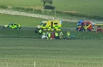 Patient airlifted to hospital after M6 crash