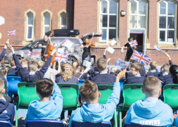 Comedy string quartet Graffiti Classics tour Cumbria primary schools
