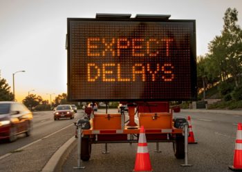 Traffic delays on A590 in South Cumbria