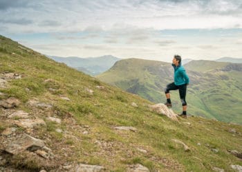 Sabrina Verjee heads uphill on High Stile on day four of her third attempt at a non-stop round of the Wainwrights