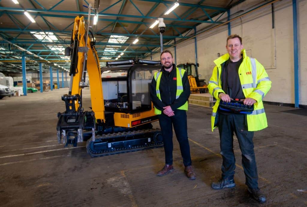 Graham Cartwright and Graeme McLaughlin with Forth's Rescue Robot