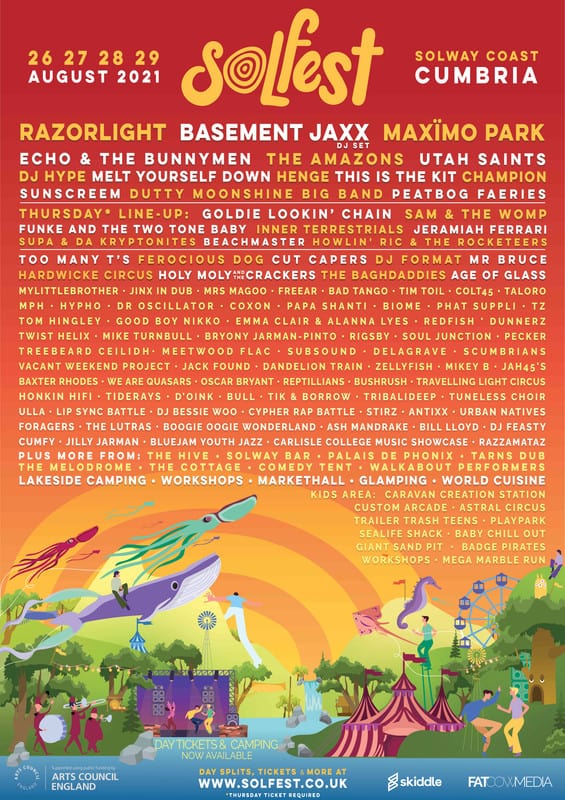 Solfest 2021 line-up poster