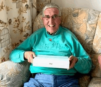 Peter Scott, of Ambleside, was delighted to win an iPad after signing up to SLDC’s online My Account.