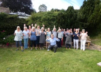 Kirkoswald village shop with volunteers
