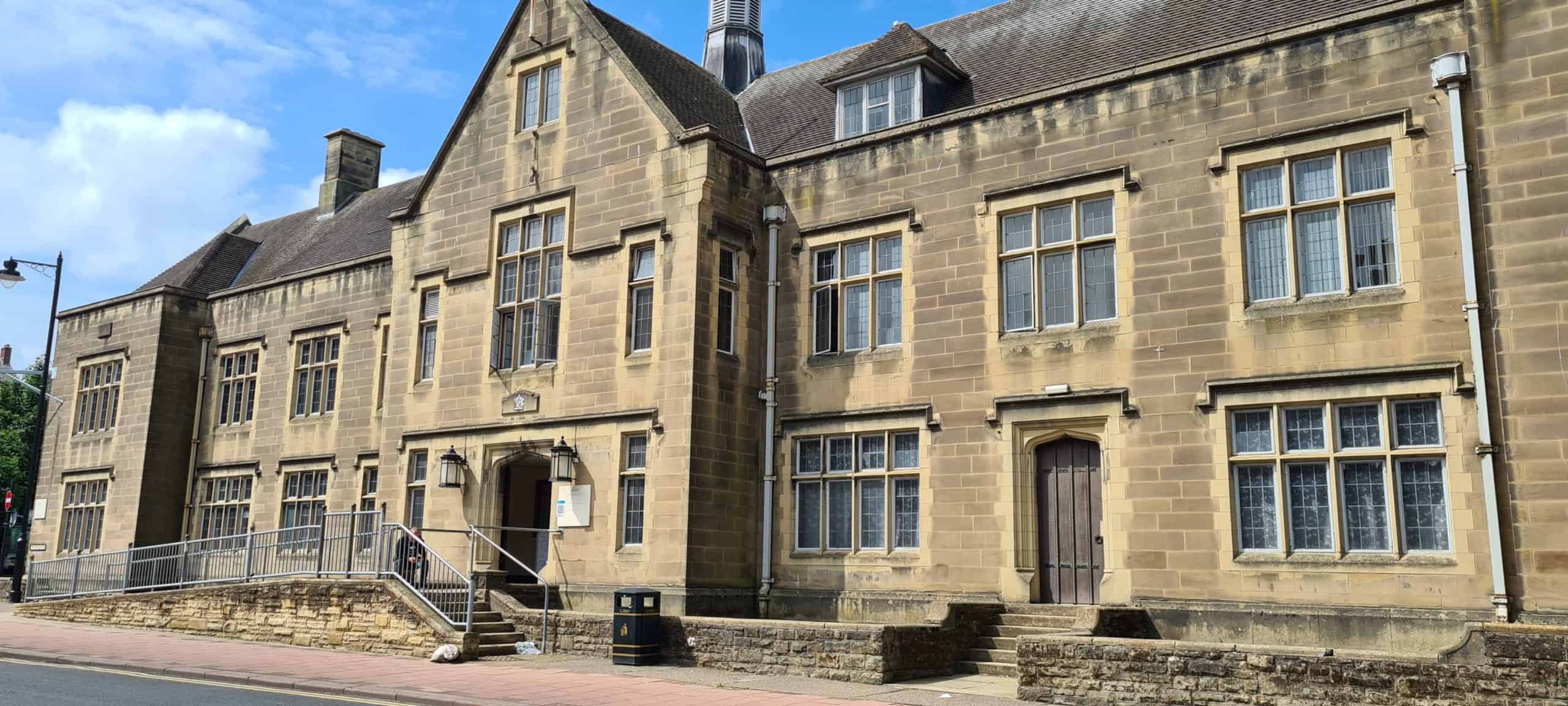 Carlisle's magistrates' court. A view of the front of the court from a side angle