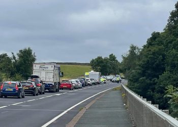 Emergency services dealing with A66 crash