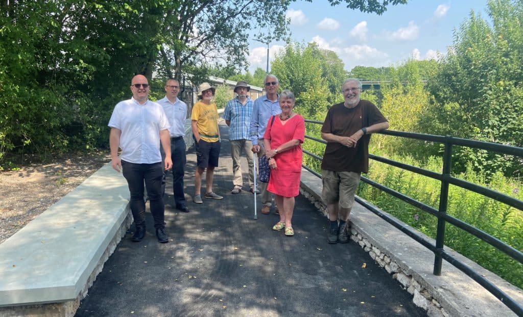 Organisations involved in the £76 million flood risk management scheme view improvements to Dockray Hall.