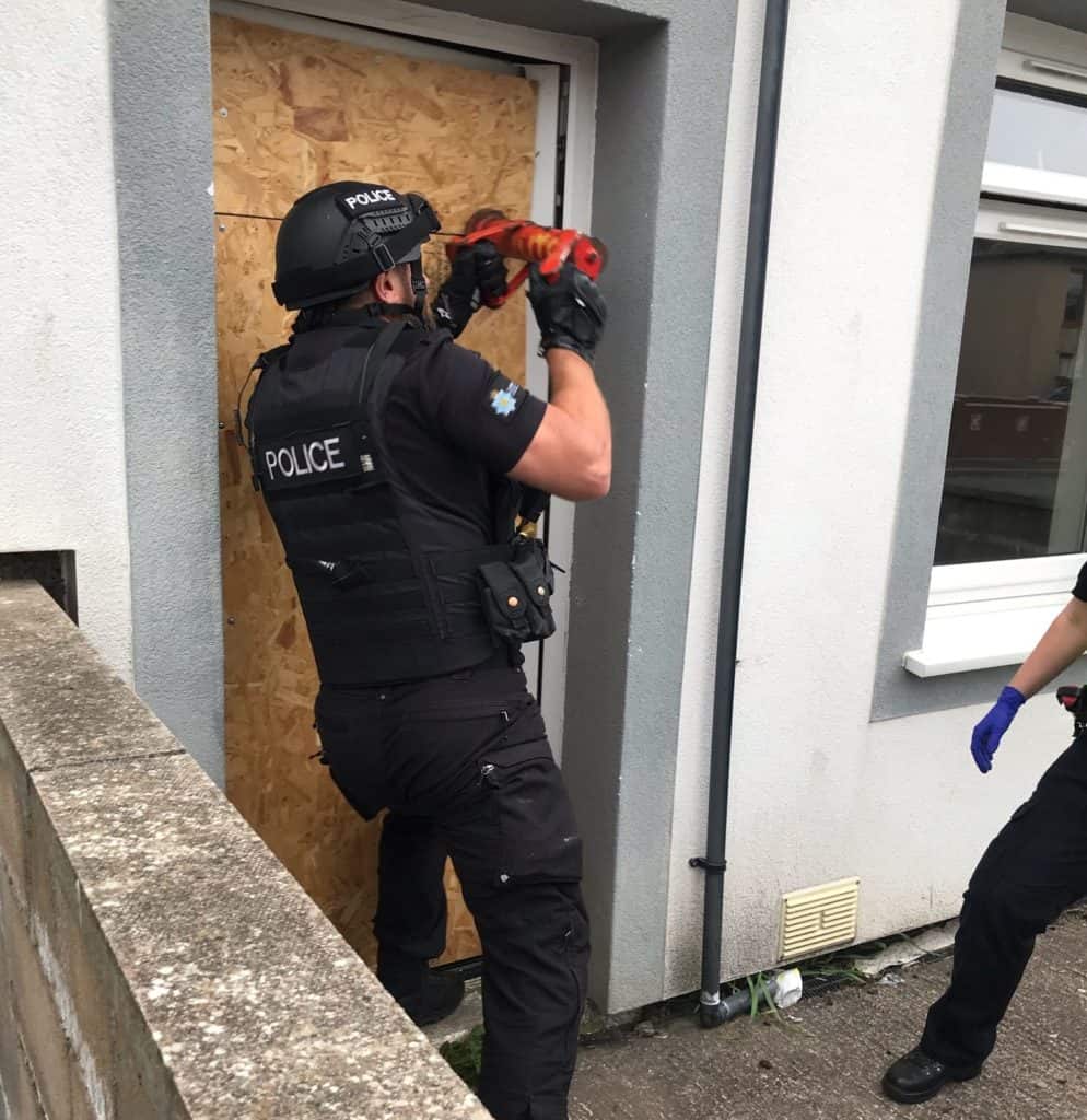 Drugs raid at Bransty, Whitehaven yesterday. Picture: Copeland Police