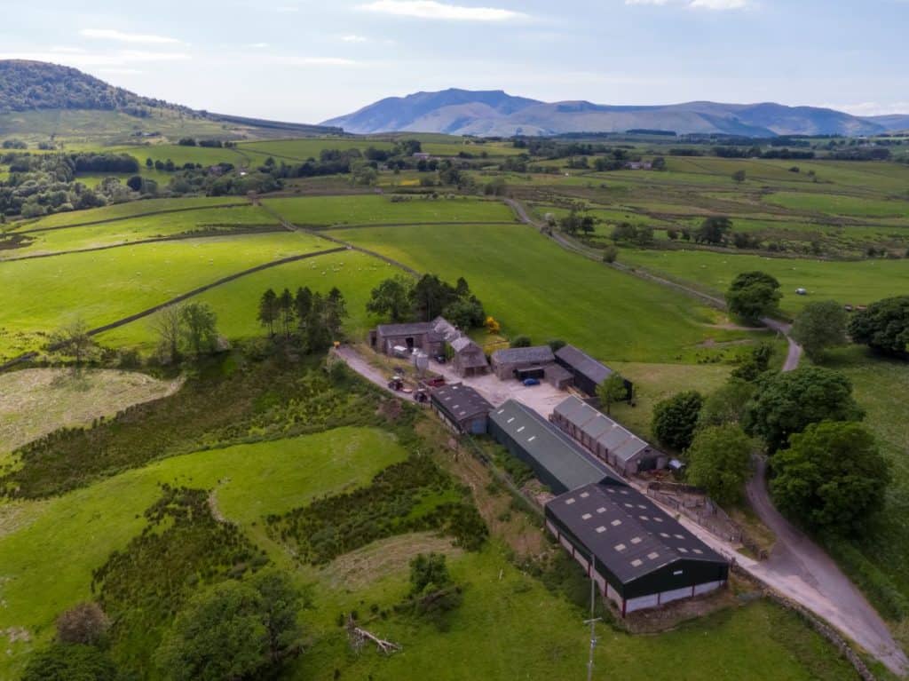 Aerial view of Greenclose Farm
