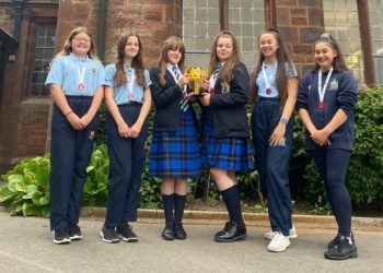 The Lego League teams at St Bees School were made up of Year 7 and 8 students - Amelia, Charlotte, Leilah, Summer, Kelsie and Neve.