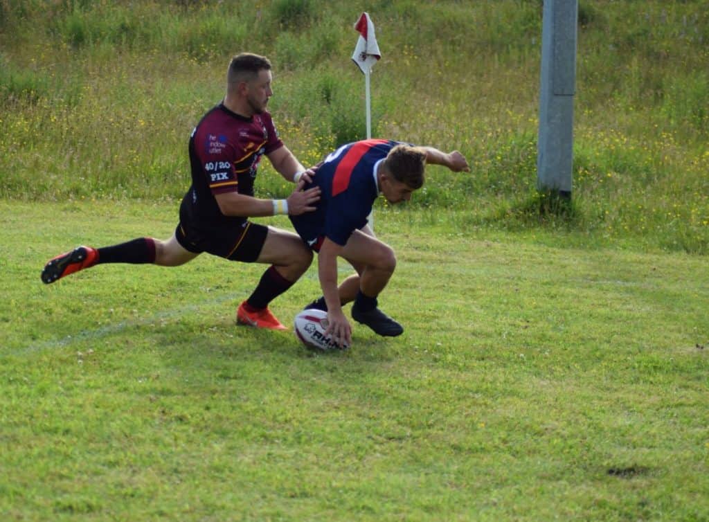 Jack Penrice scores his first try