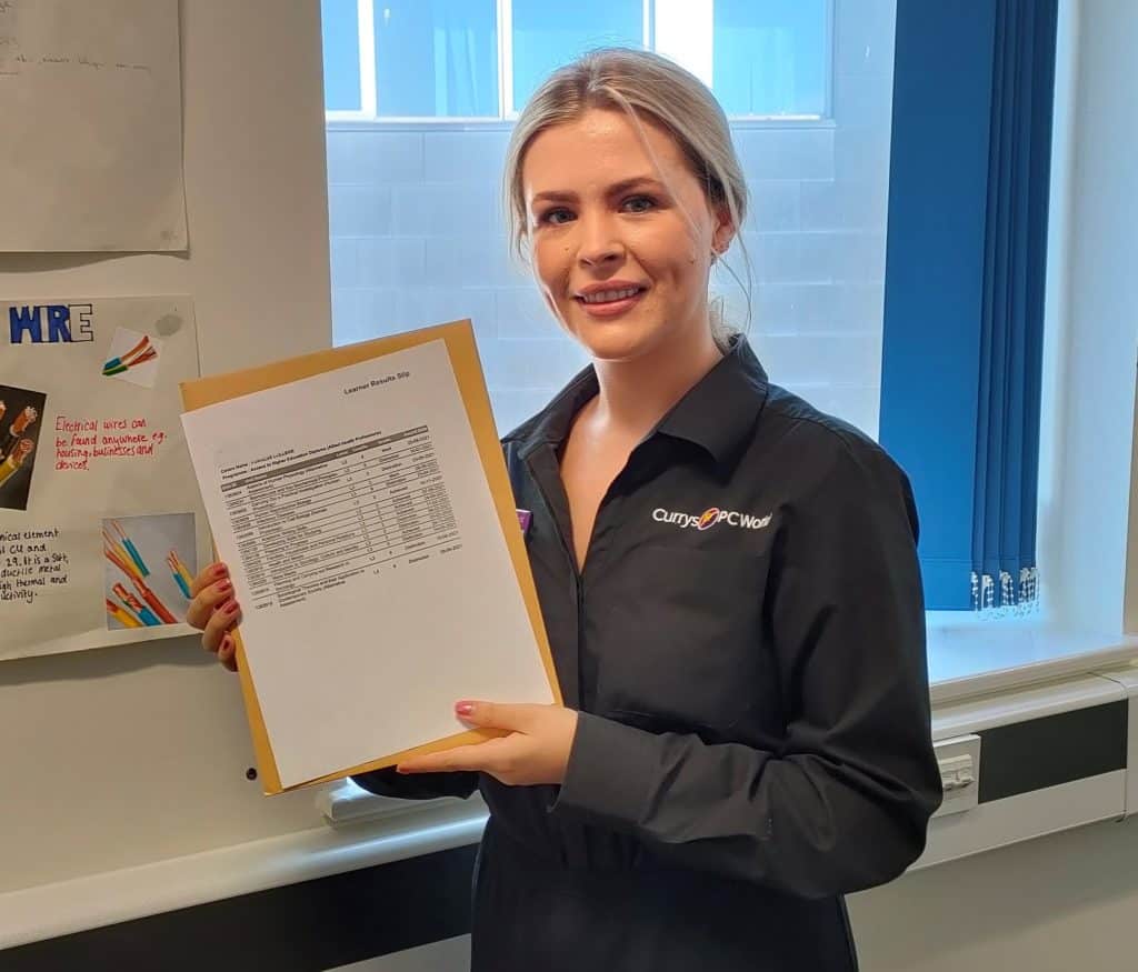 Katie Wilson, who plans to study a degree in Children’s Nursing at the University of Cumbria.