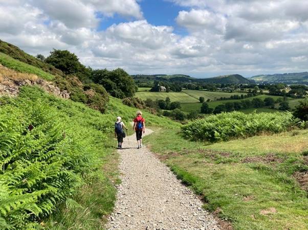 The recently completed path at Priest's Crag, on the Ullswater Way