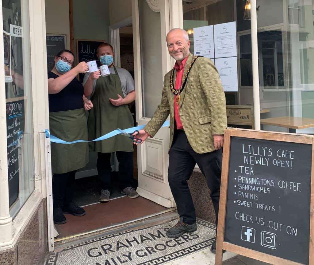 Lilly's Cafe officially opened by Appleby mayor Gareth Hayes