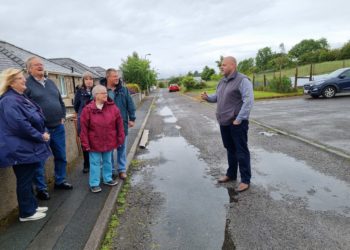 Workington MP Mark Jenkinson speaks with constituents