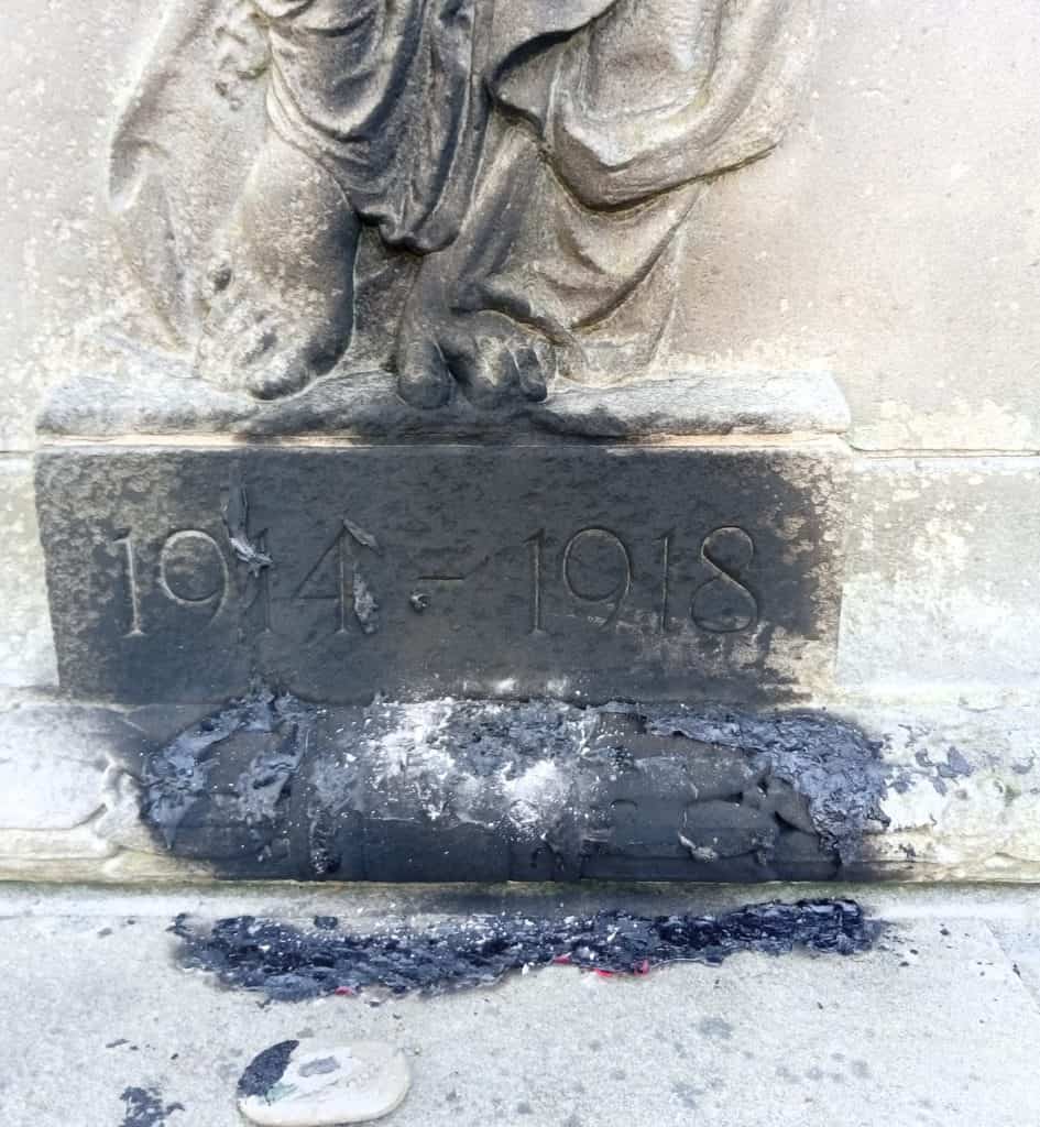 Police are appealing for information following damage being caused to a Royal British Legion wreath, located at the War Memorial, Castle Park, Flatt Walks, Whitehaven.  