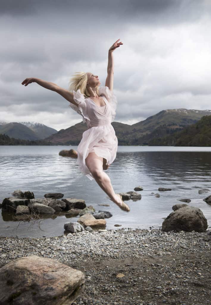 Contemporary dancer Kelly McClelland, of Calthwaite, photographed at Ullswater. May 2015