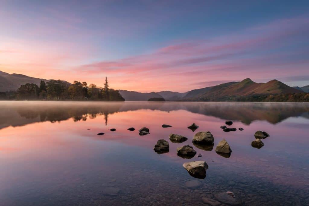 Derwentwater at sunset