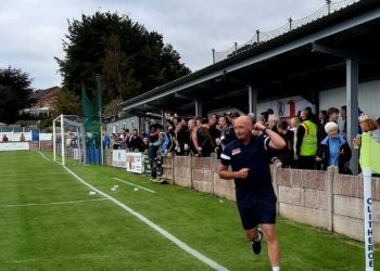 llcock has already struck up a rapport with the Reds fans, but it cost him a yellow card at Clitheroe. He was booked for celebrating with the fans after Symington had made it 2-0 to clinch the points.