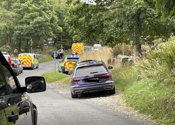 Two elderly motorcyclists taken to hospital after crash