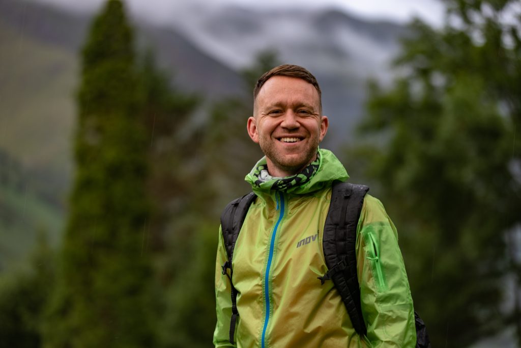 James Forrest at the start of his National Three Peaks adventure