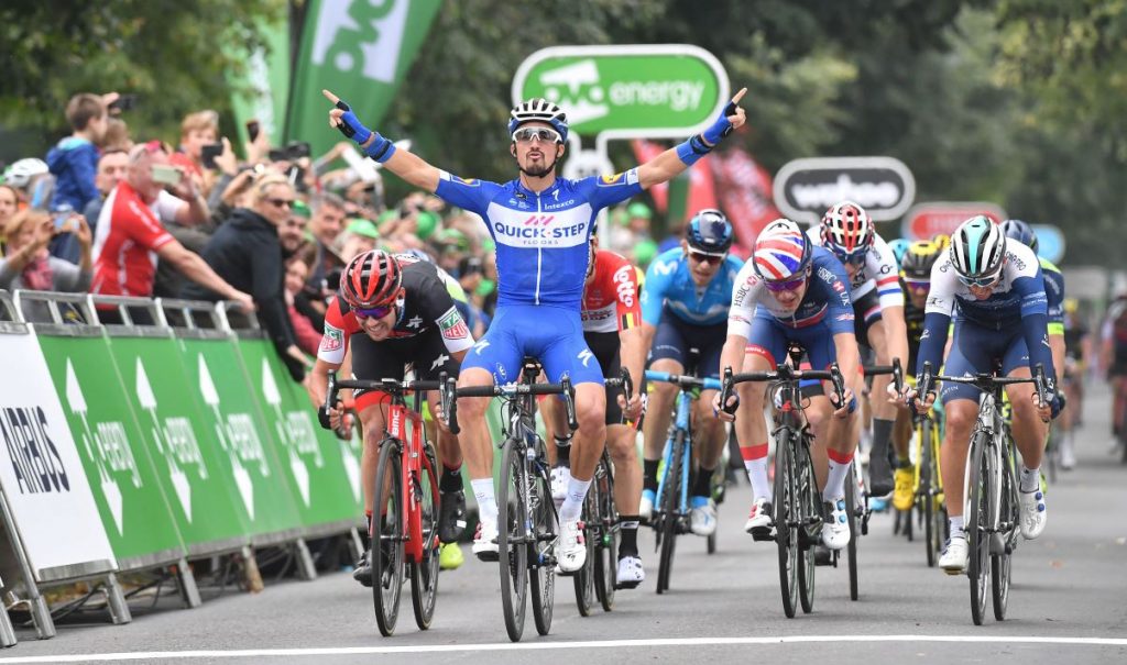 Julian Alaphilippe wins in Bristol 2018 (SWPix)
