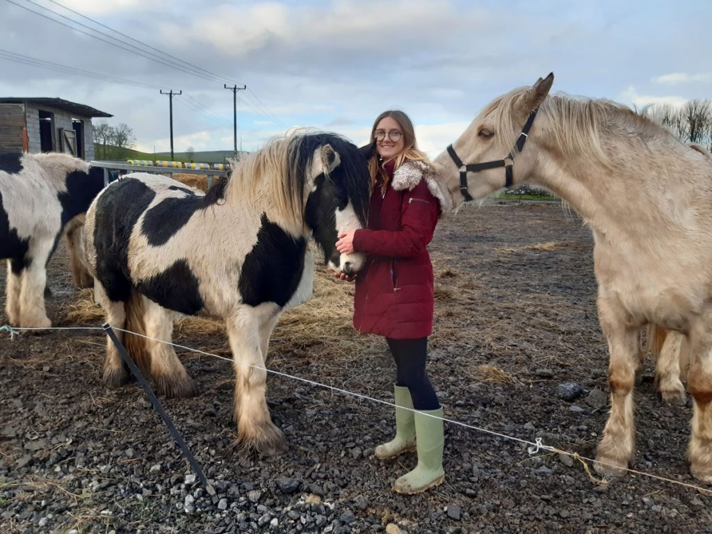 Kelsey Monteith with her horses