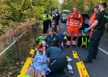 Samantha Sugden after her second bike crash
