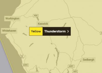Met Office yellow thunderstorm warning