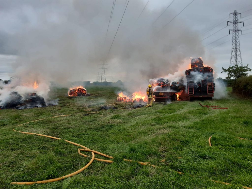 Two trailers were "deliberately" set alight near Little Orton.