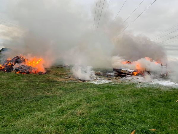 Two trailers were "deliberately" set alight near Little Orton.