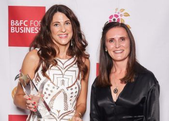 10th Anniversary Enterprise Vision Awards Professional Services Winner Angela Horn of THW Estate Agents with Amy Lancaster-Hall of Porsche Centre Preston