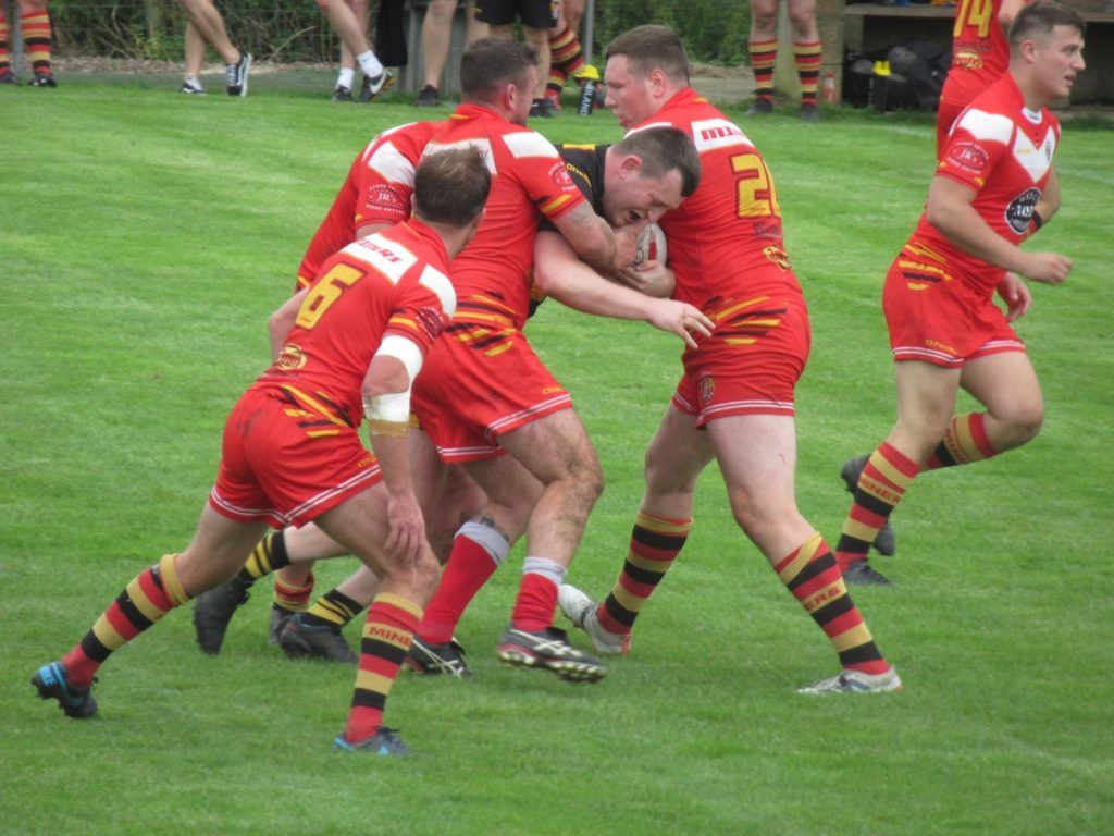 Wath Brow Hornets demolished Leigh Miners Rangers 60-12 to reach the second round of the Conference Championship play-offs.