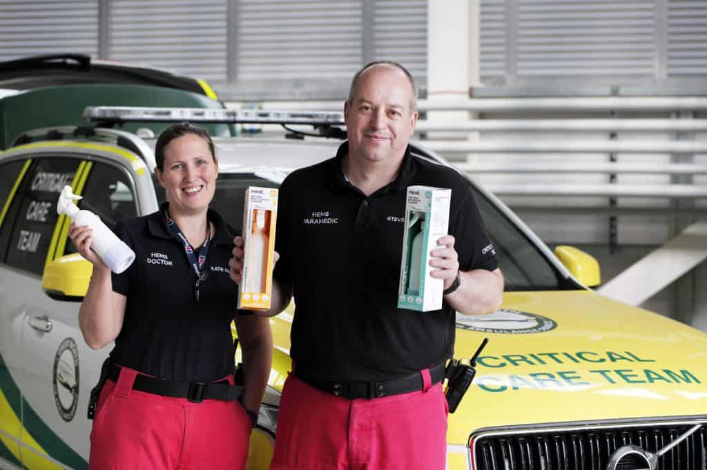 Hundreds of pounds worth of eco-friendly cleaning products have been donated to the county’s air ambulance.