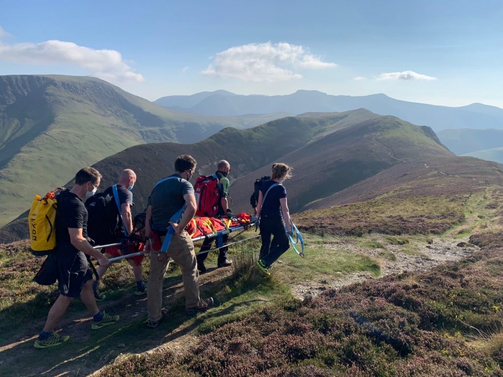 A 13-year-old walking with her family went over on her ankle while descending Ard Crags in the Newlands Valley. Picture: Keswick Mountain Rescue Team
