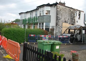 The gutted High Hill house