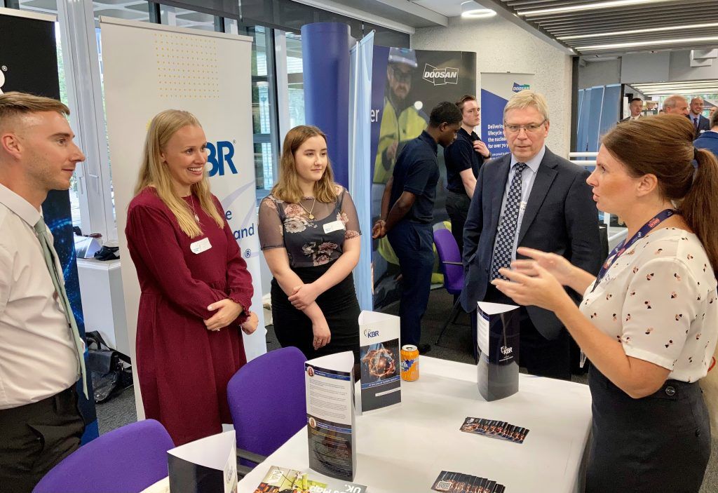 Trudy Harrison MP speaks with KBR’s Tom Gannon, Amy Needham and Fiona Galbraith