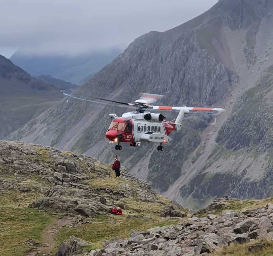 Fatality on Scafell Pike on October 6, 2021.  Picture: Wasdale Mountain Rescue Team