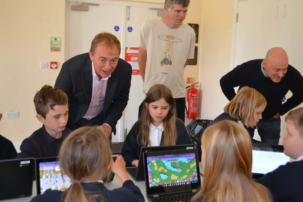South Lakes MP Tim Farron at Crosthwaite CofE Primary School