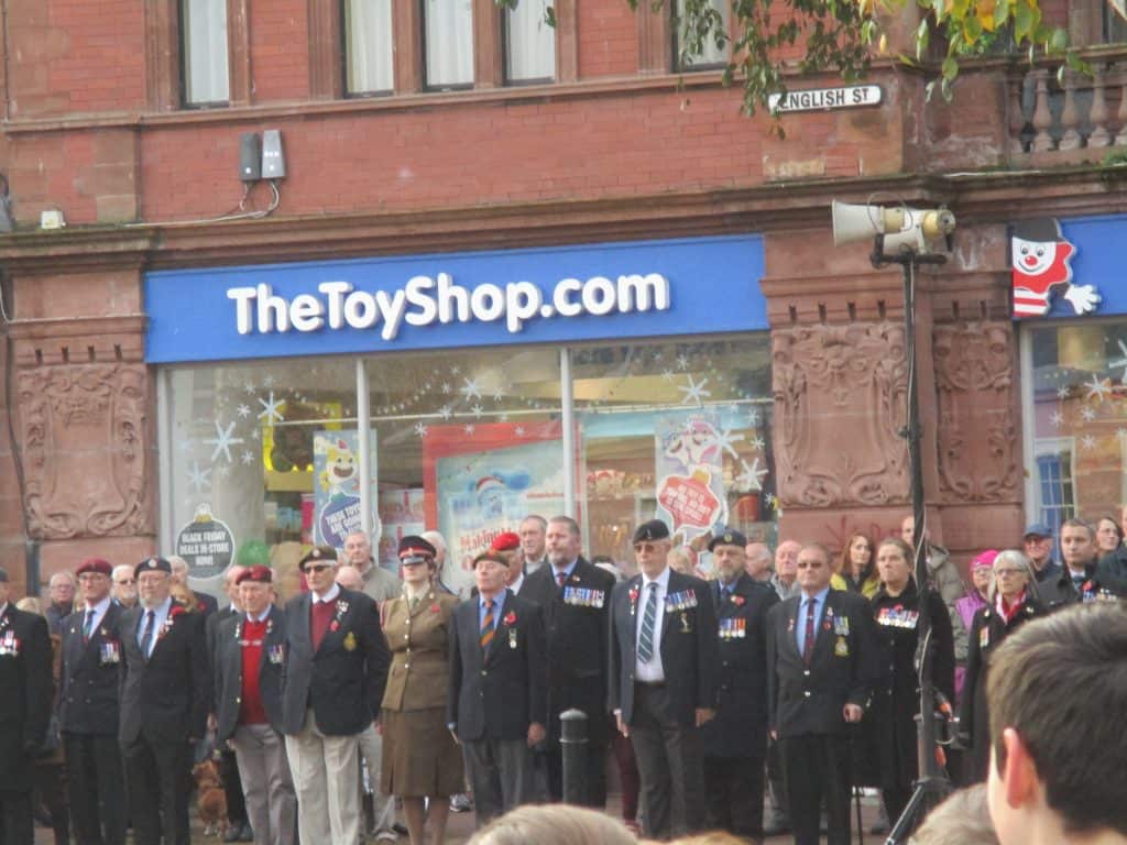 Carlisle Remembrance service in the city centre. Pictures: Paul Grindley
