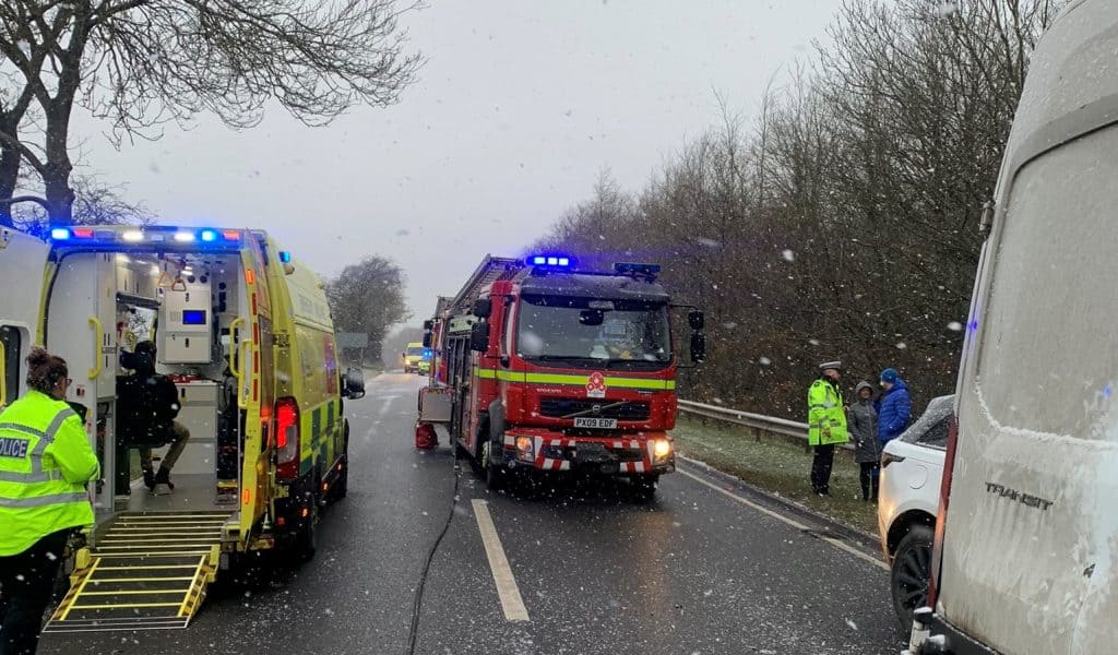 A69 section closed after multi vehicle collision cumbriacrack