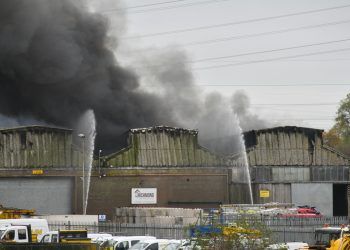 Watch firefighters tackle blaze involving 500 tonnes of plastic near Carlisle