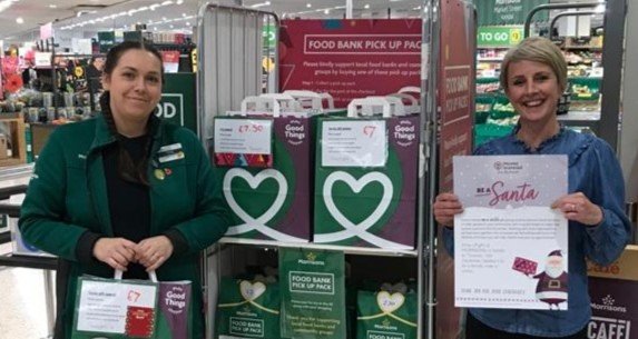 Rachel Sanders with Kirsty, Community Champion at Morrisons in Kendal