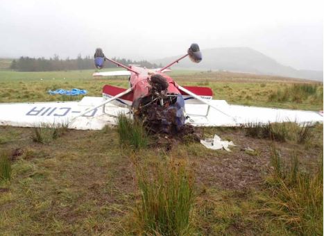 Crash at Troutbeck Airfield. Picture: Air Accidents Investigation Branch