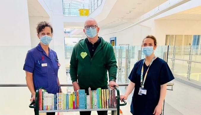 The portable Library donated to the Cumberland Infirmary Carlisle from the Christmas Book Appeal 2020